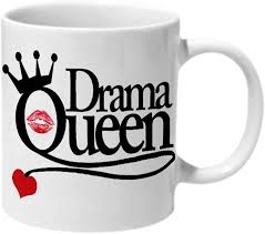 DRAMA QUEEN BLACK HANDLE MUG