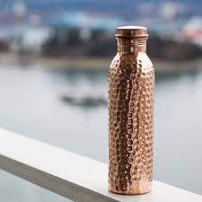 Pure Copper Hammered Bottle for Keeping Water Fresh and Cool