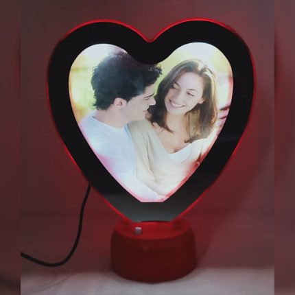 Magic Mirror Heart Shape Photo Frame – Red