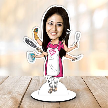 Customized Multi Tasking Super Mom Caricature SKU#: Momgift