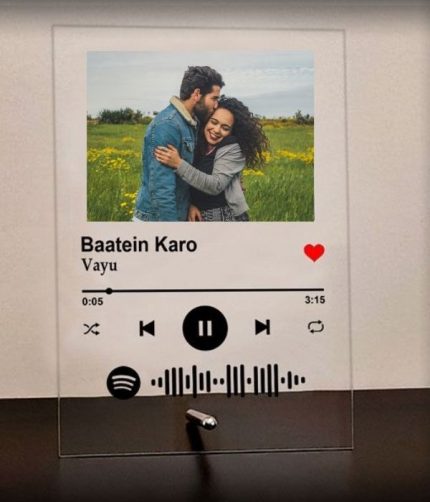 Spotify Acrylic Plaque with Photo & Scannable Code SKU#: spt008