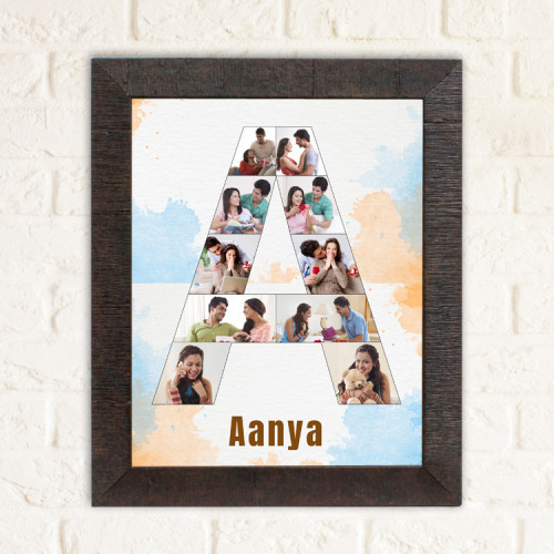 Personalized Alphabet Letter Photo Collage Frame
