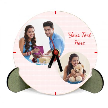 Personalized Round Shaped Clock (Two Photos)